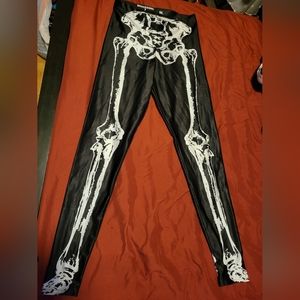 Skeleton legs leggings black milk